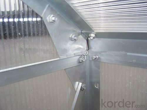 Lean-to Greenhouse with Polycarbonate and Aluminunm Alloy Structure