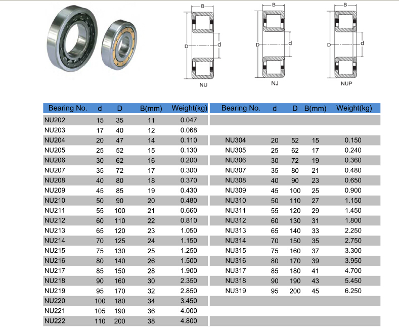 NU304-J Premium 20X52X15MM Dunlop Metrisch Roller Lager 