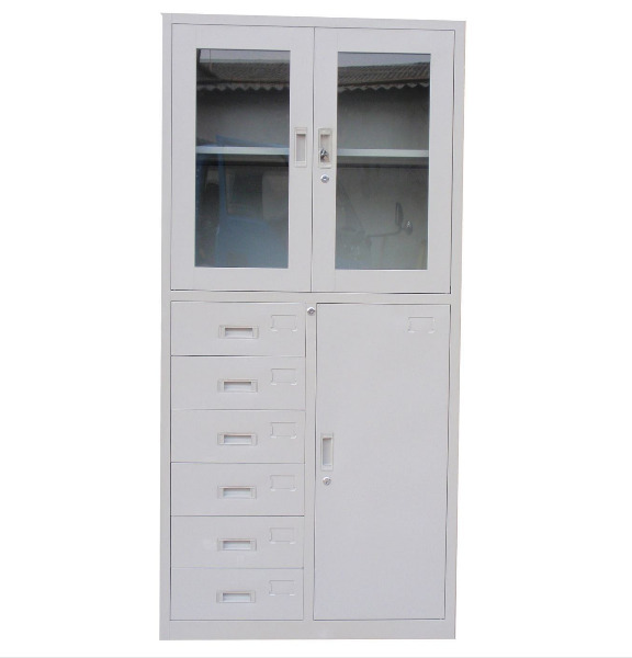 Locker Steel Cabinet Office Furniture Double Door with Drawer