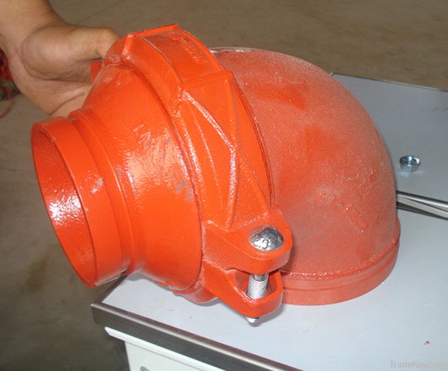 Ductile Iron Grooved Fittings of Flexible Coupling Elbow45