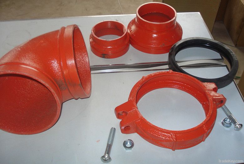 Ductile Iron Grooved Fittings of Flexible Coupling Tee