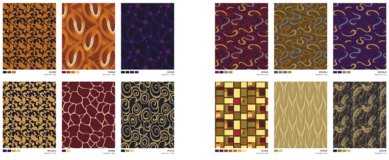 Wave Design 100% Nylon Printing Carpet for Luxury 5 Star Hotel