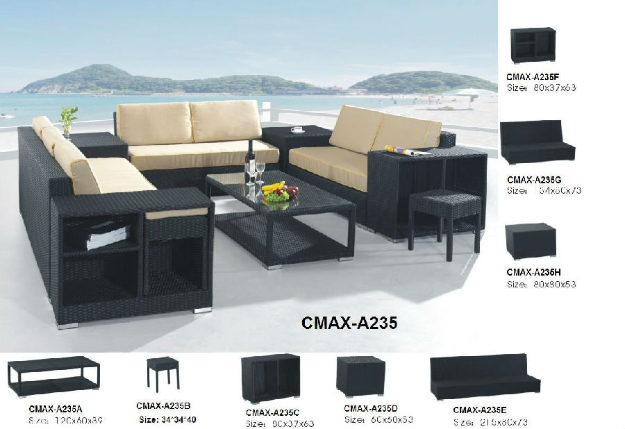 Outdoor Sofa with Professional Hand Rattan CMAX-C235