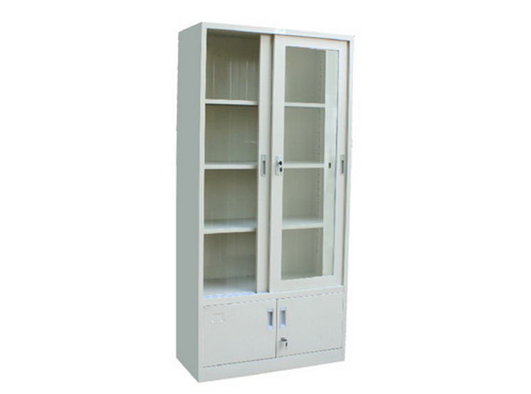 Metal Locker Office Furniture Double Door with Drawer  Steel Cabinet