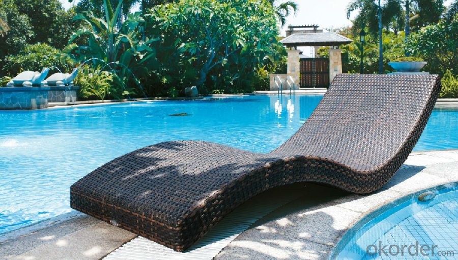 Outdoor Rattan Sun Lounger Rattan Outdoor Leisure Daybed
