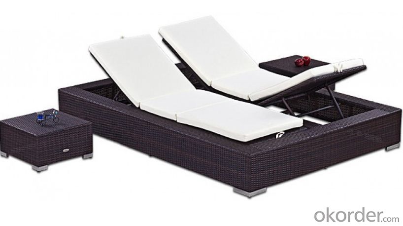 Outdoor Rattan Sun Bed Sun Lounge Chaise Loungers