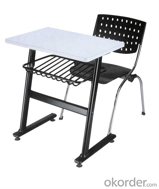 MDF & Chromed metal student desk and chair H-747