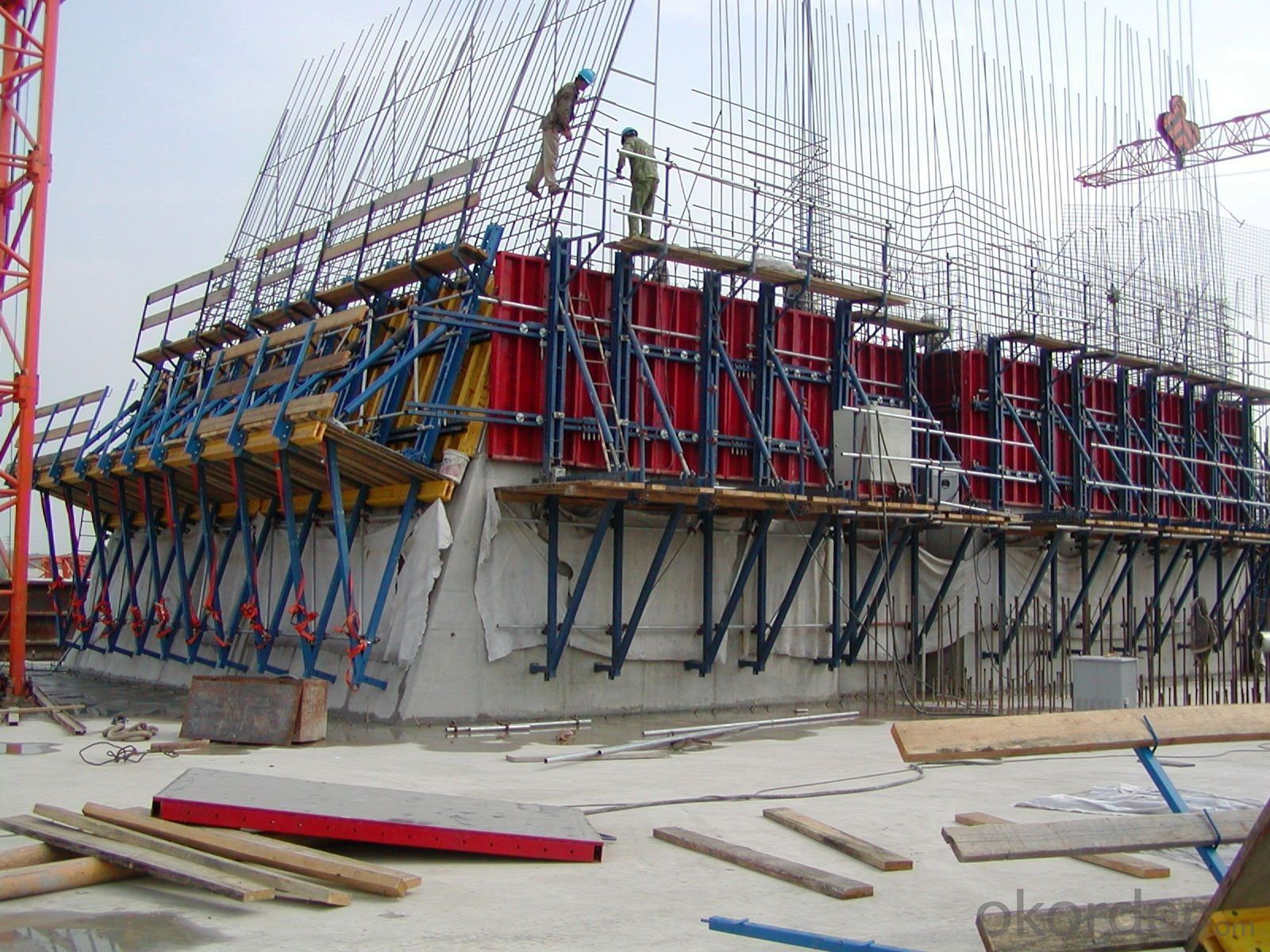 Safe Single - Side Climbing System / Climbing Formwork For Dams , Cooling Towers
