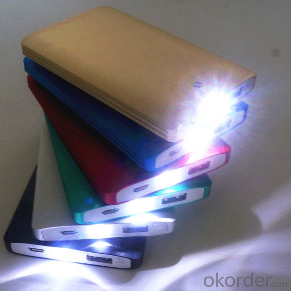 Newest Portable Mobile USB Power Bank with LED Lights