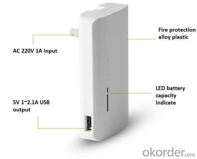 5200mA T5 CCC Certification Portable Power Bank