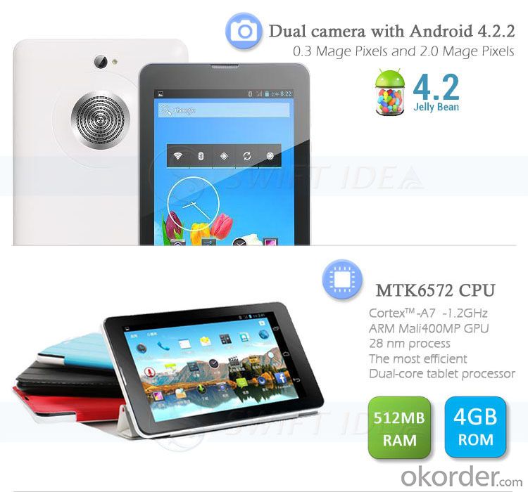 Big Loud Speaker 7 Inch 3G Android Tablet PC (PMD724L)