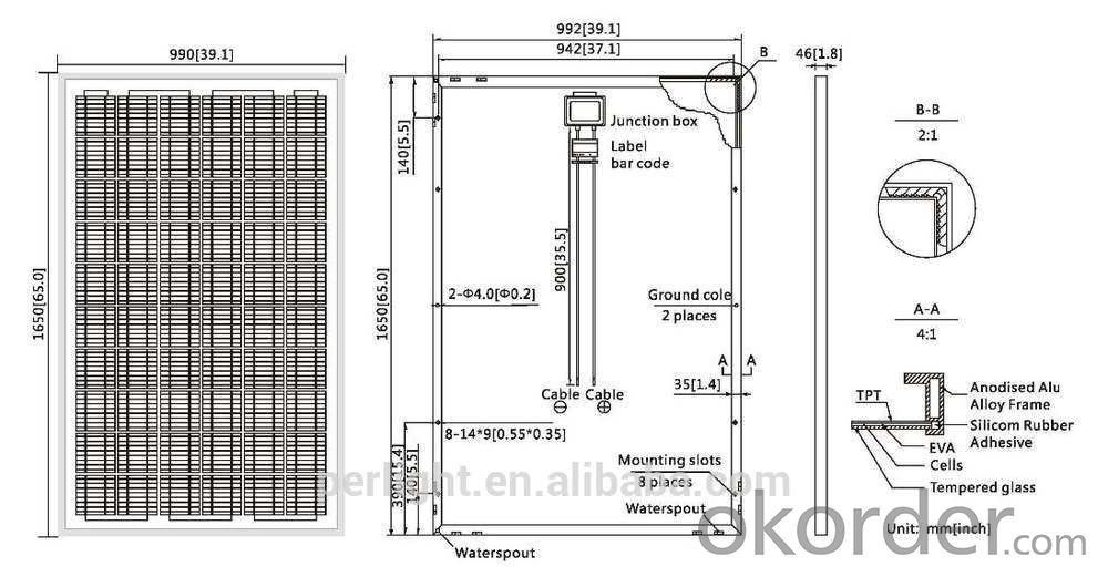 High efficiency solar panel 250W Solar Module 250W solar panel