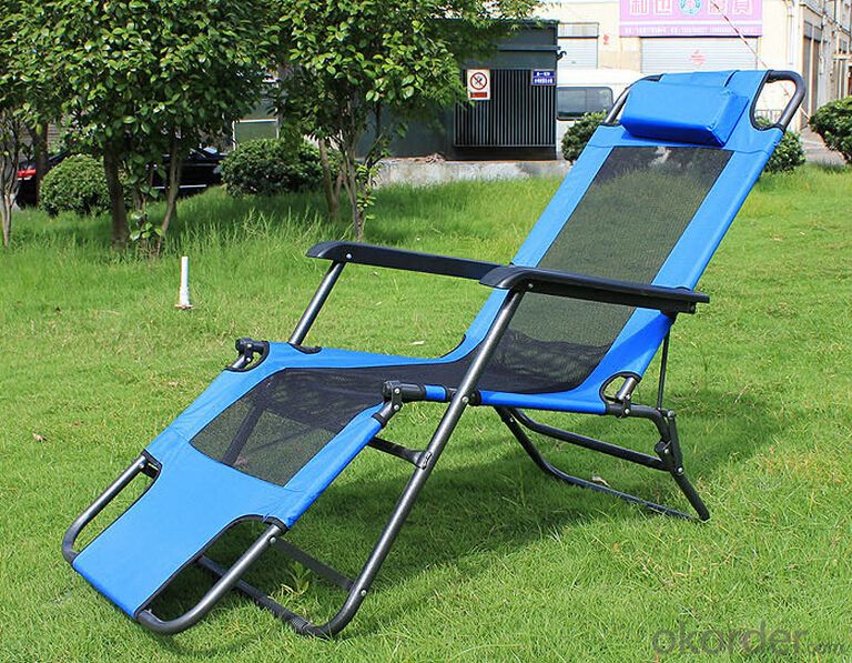 Outdoor Portable Aluminum Folding Picnic Recliner Chair  with Table