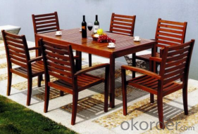 Outdoor Furniture Patio Wood Garden Furniture Plastic Wood Table