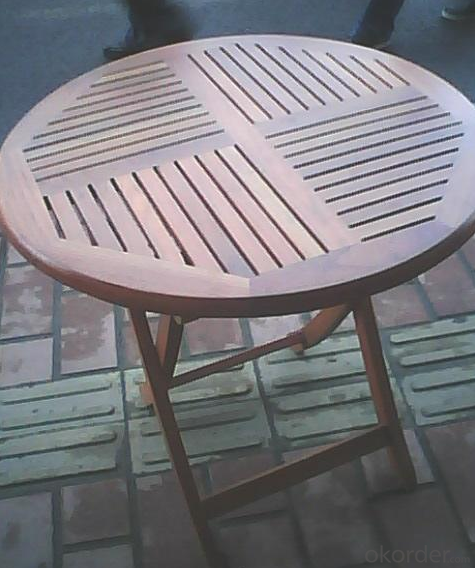 Patio Round Table Top Outdoor Plastic Wood Table Garden