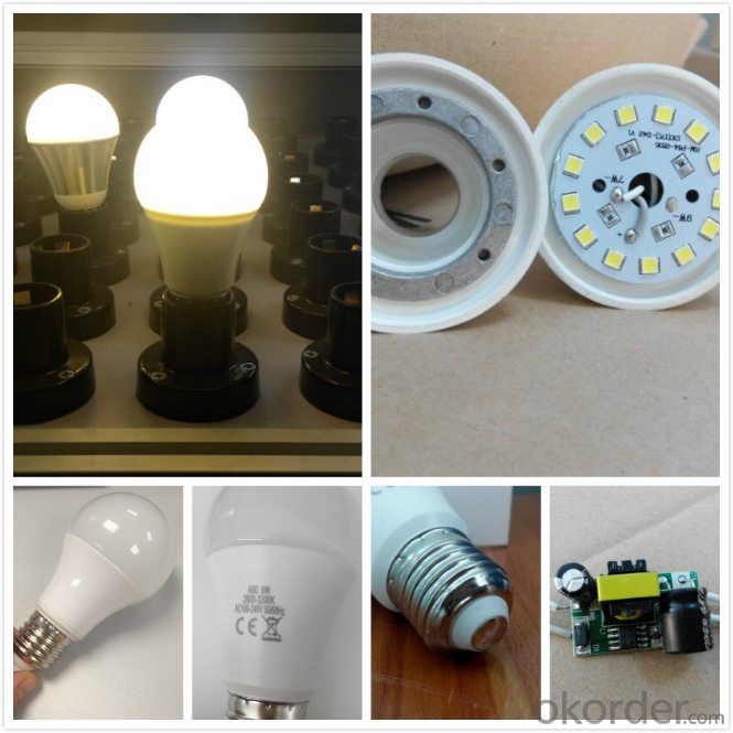 CE A60 E27 led bulbs 9W $1.6 big promotion led lights bulb PC+Aluminum body with two years warranty