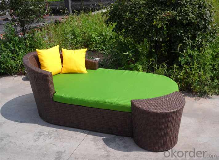 Patio Rattan Lounge Sunbed for Wicker Outdoor  Garden