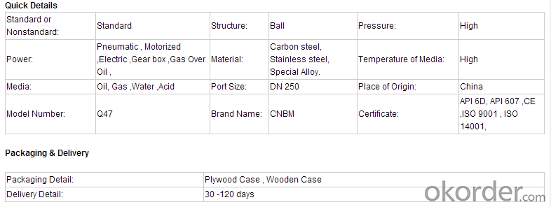 Electric Ball Valve Side Entry Design, Top Entry Design