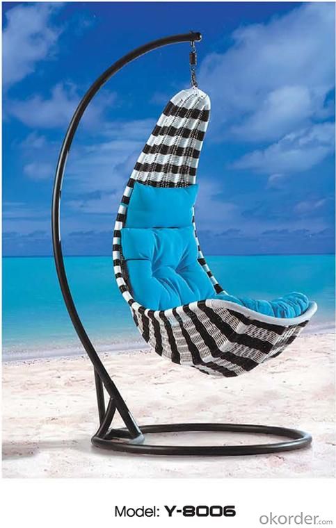 PE Rattan Wicker Garden Hanging Swing Chair, Outdoor Swing Sets For Adults 