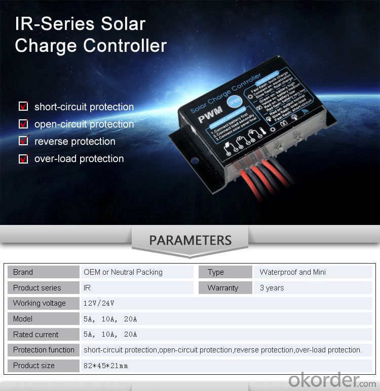 Solar Controller with Best Price Hot Selling Model IR210
