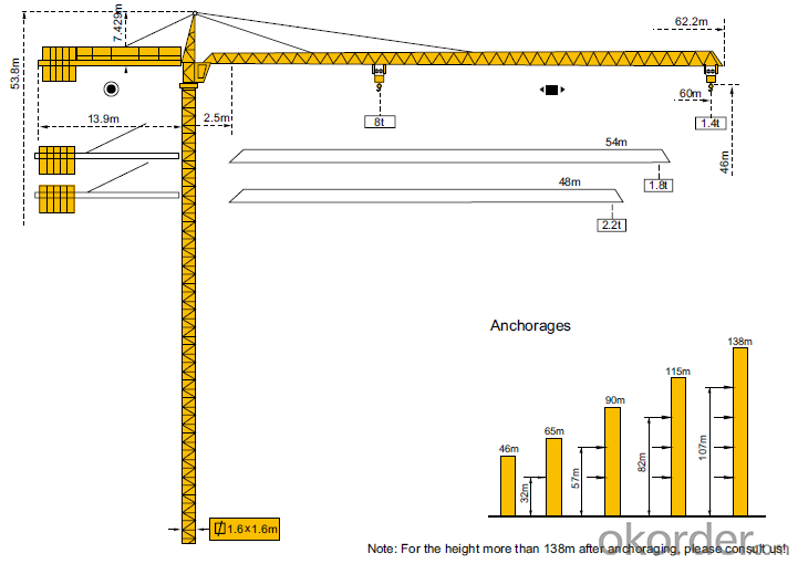 Tower Crane TC6014 Construction Equipment  Machinery