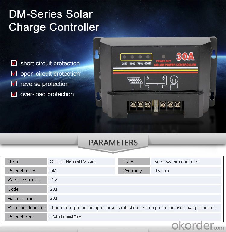 Solar Controller with Best Price Hot Selling Model DM130A