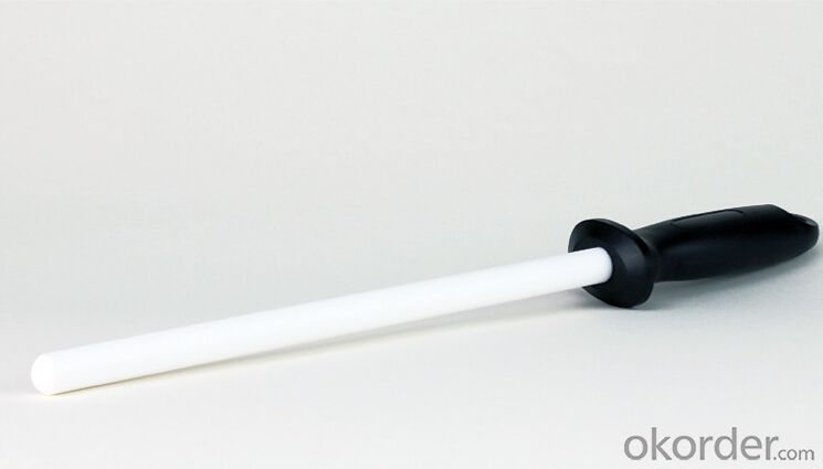 Ceramic 8'' Knife Sharpener with Plastic Handle