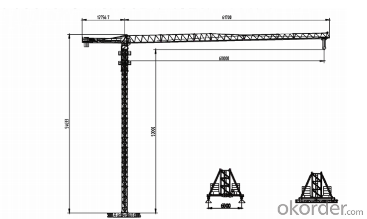 PT60 topless tower crane with competitive price