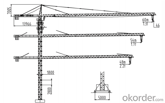 top quality tower crane with CE ISO certificate QTZ100