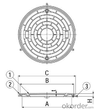 Manhole Cover made in China Round Ductile Iron Sand Casting