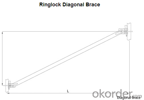Ringlock Scaffold Diagonal Brace Easy Assembly Top Quality Metal