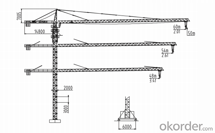 10T top quality tower crane with CE ISO certificate QTZ160