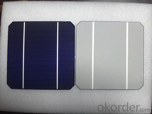 125 mono solar cell, 5 inch mono solar cell, efficiency 18.6-22.87, 2.85w-3.5W
