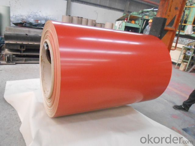 Pre-Painted Galvanized/Aluzinc Steel Sheet in Coil Brick Red 0.29mm
