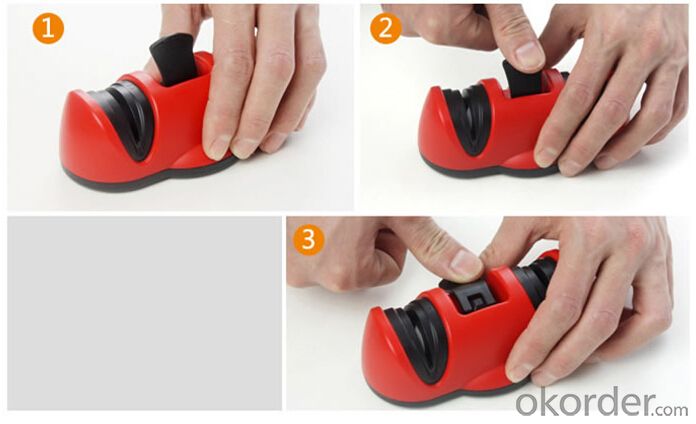 Mini Knife Sharpener with Sucker Two Grinding Stages