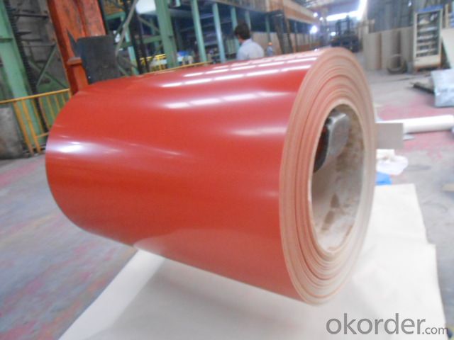 Pre-Painted Galvanized/Aluzinc Steel Sheet in Coil Brick Red 0.25mm