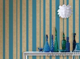 PVC Wallpaper Italian Design Deep Embossed Vinyl Stripe Wallpaper