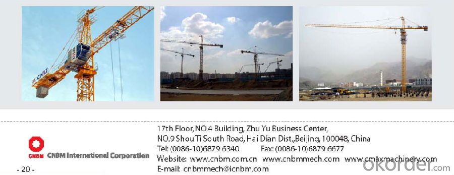 TC6502 tower crane/ tower crane with CE ISO certificate