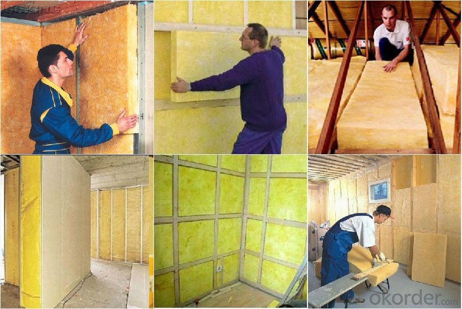 Glass wool insulation with one side FSK aluminium foil