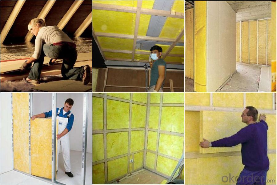 High Quality Fiberglass Insulation / Glass Wool Insulation for Roof in Construction