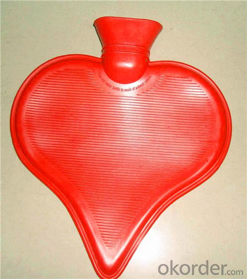 Rubber Heart-shaped Hot Water Bottle 1000ml Particular BS Quality
