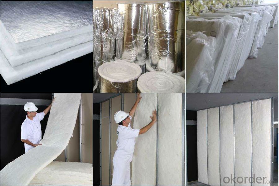 glass wool heat insulation, sound proof and fireproof material