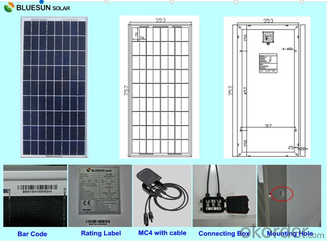 Polycrystalline silicon Solar Modules 30Watt