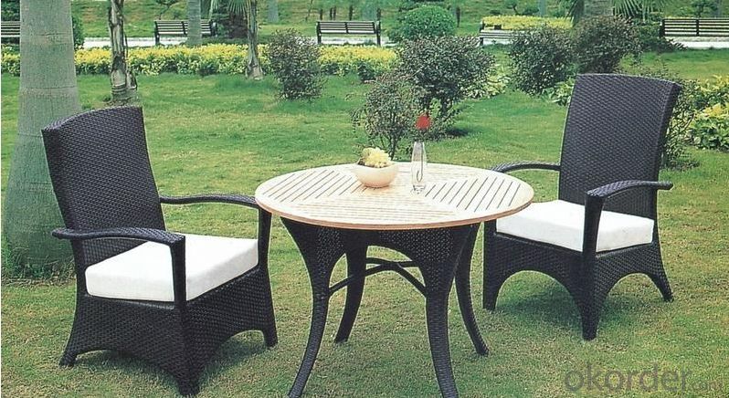 Aluminum Wicker Rattan Outdoor Garden Table Set