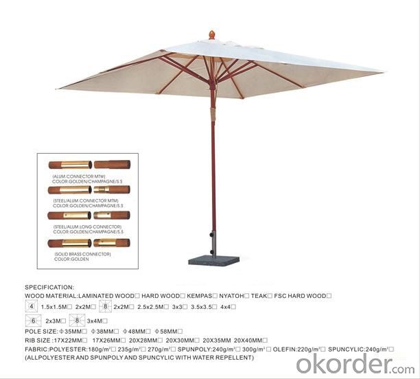 High Quality Waterproof Garden Outdoor Umbrella 