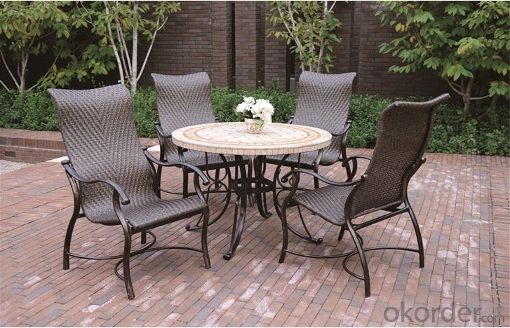 Square Cast Aluminum Dining Table Garden Table