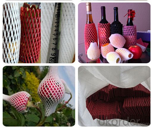 White Foam Sleeve Net for Fruit or Flowers