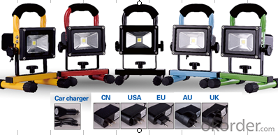 Portable Chargable 10W LED Flood Light 110V 220V 240V 12V 24V