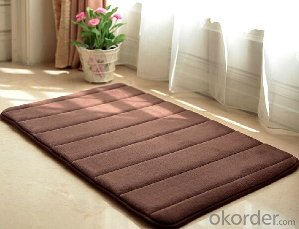 Microfiber Bath Mat with Memory Foam PVC backing