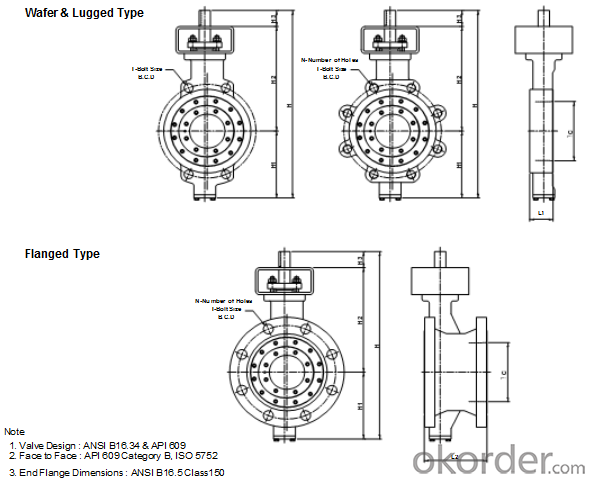 Butterfly Valve Pneumatic Double Flange Made In China